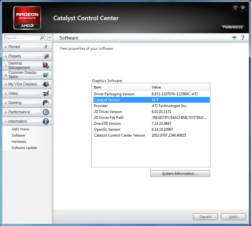AMD Catalyst 11.7 WHQL version numbers
